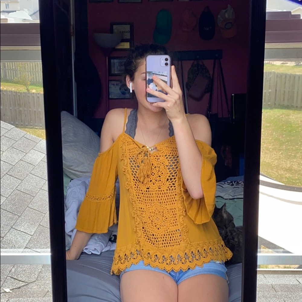 off the shoulder boho blouse